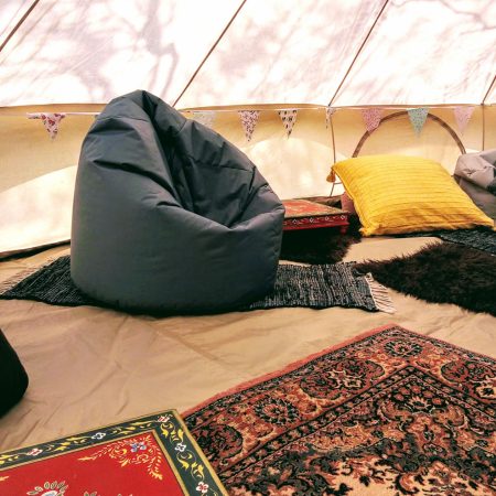 Chill out bean bag and bajot table